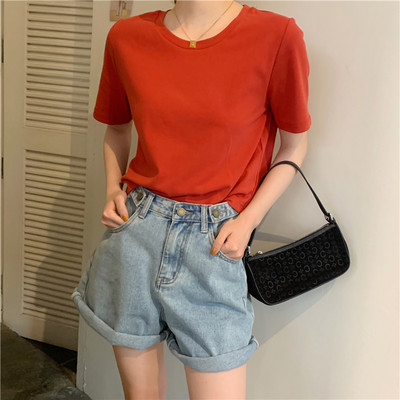 Ležerna ženska majica s O izrezom -3/4 rukava