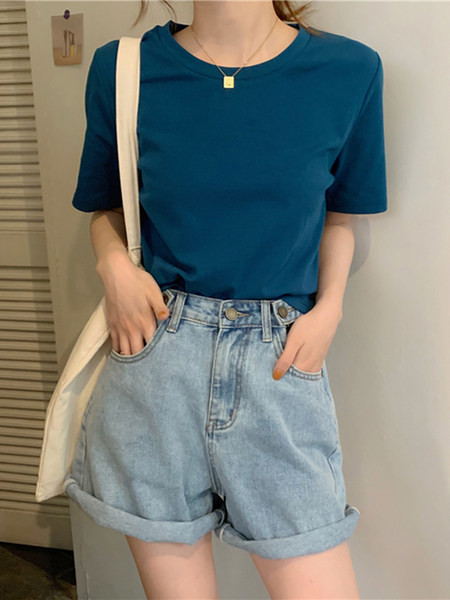 Ležerna ženska majica s O izrezom -3/4 rukava