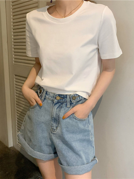 Ležerna ženska majica s O izrezom -3/4 rukava