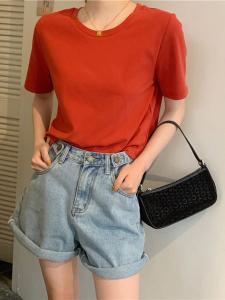 Ležerna ženska majica s O izrezom -3/4 rukava