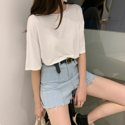 Καλοκαιρινό T-shirt δύο μοντέλα με σχήμα V και οβάλ λαιμόκοψη