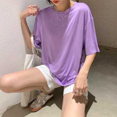 Καλοκαιρινό T-shirt δύο μοντέλα με σχήμα V και οβάλ λαιμόκοψη