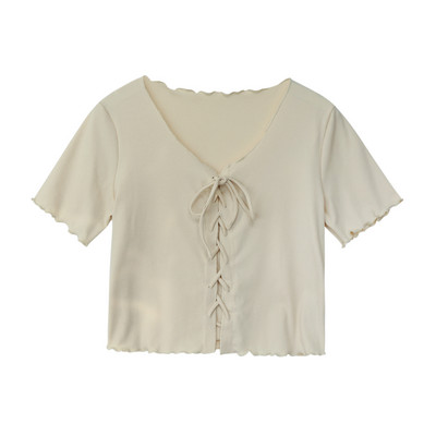 Γυναικεία μπλούζα με κορδόνι και κορδόνι