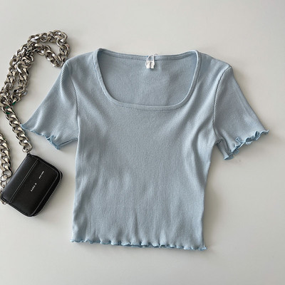 Ženska casual majica s četvrtastim izrezom