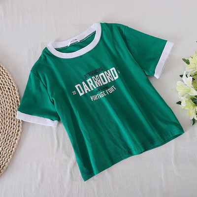 Ženska casual majica s natpisom i okruglim izrezom - dvije boje