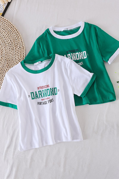 Ženska casual majica s natpisom i okruglim izrezom - dvije boje