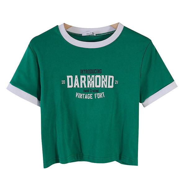 Ženska casual majica s natpisom i okruglim izrezom - dvije boje