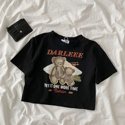 Γυναικείο μπλουζάκι με απλικέ και κοντό μανίκι - τρία χρώματα