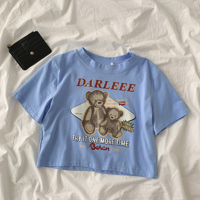 Γυναικείο μπλουζάκι με απλικέ και κοντό μανίκι - τρία χρώματα