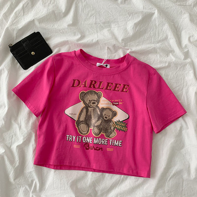 Γυναικείο μπλουζάκι με απλικέ και κοντό μανίκι - τρία χρώματα