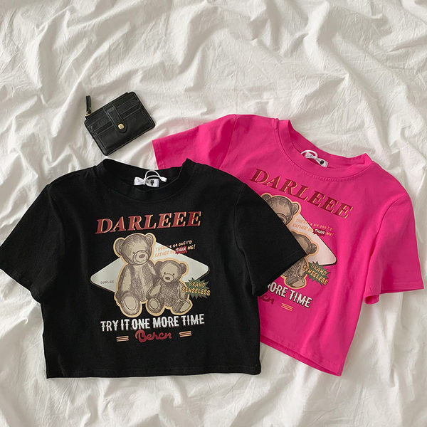 Γυναικείο μπλουζάκι με απλικέ και κοντό μανίκι - τρία χρώματα