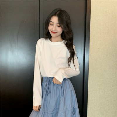 Proljetna široka bluza s dugim rukavima