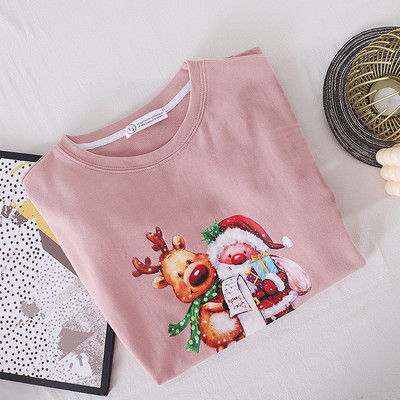 Νέο μοντέλο γυναικείο μπλουζάκι με απλικέ σε τέσσερα χρώματα