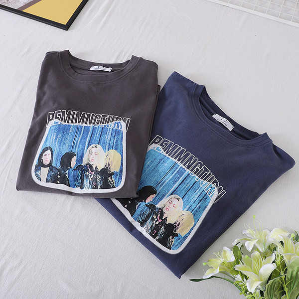 Ležerna ženska majica s aplikacijom u dvije boje