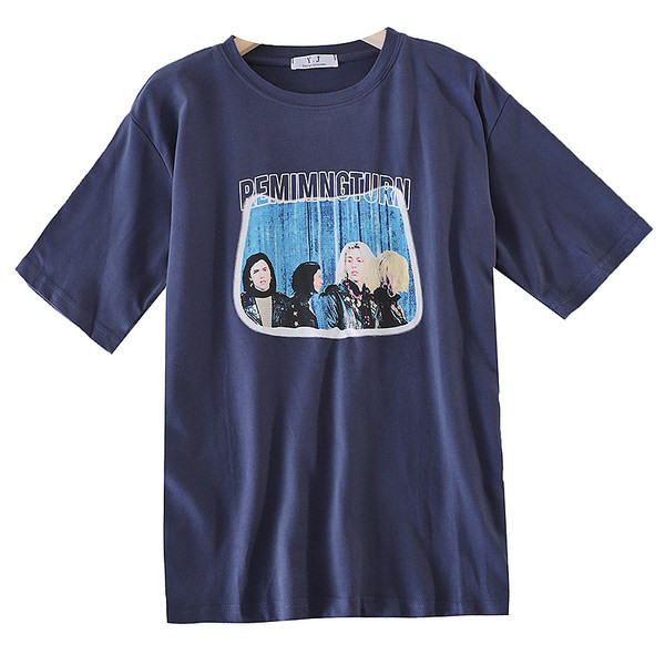 Ležerna ženska majica s aplikacijom u dvije boje