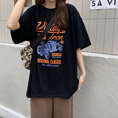 Casual γυναικείο μπλουζάκι με έγχρωμη εκτύπωση