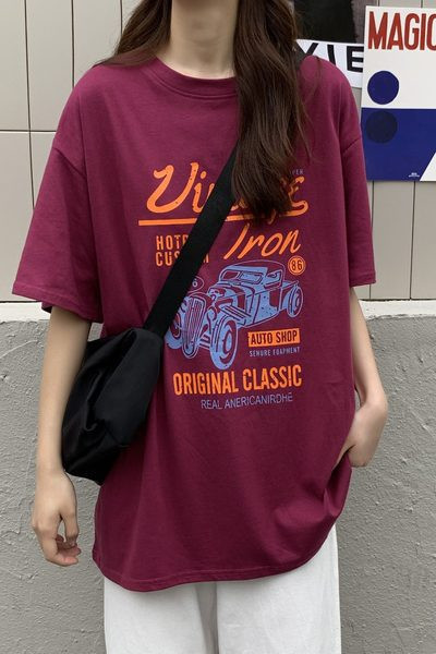 Casual γυναικείο μπλουζάκι με έγχρωμη εκτύπωση