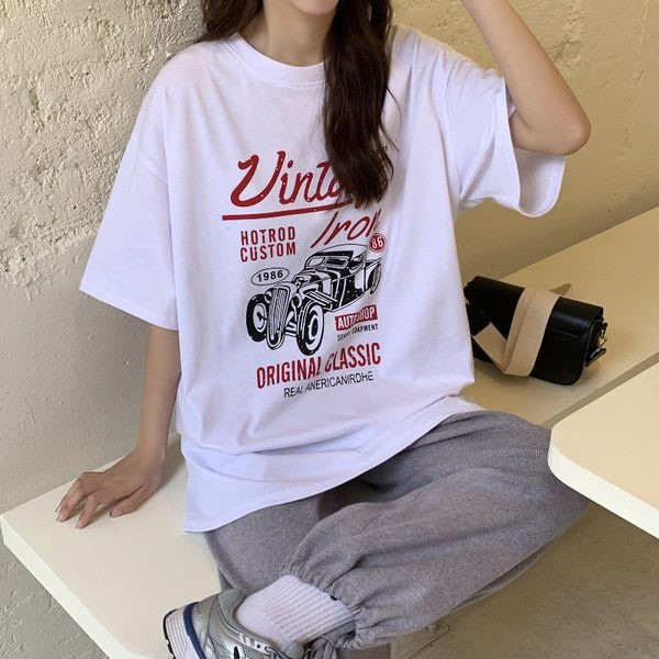 Casual γυναικείο μπλουζάκι με έγχρωμη εκτύπωση