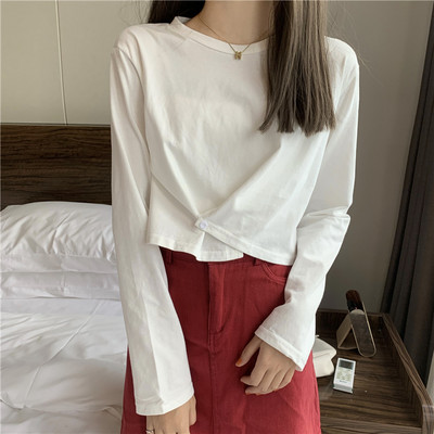 Γυναικεία casual μπλούζα με μακριά μανίκια και κουμπί