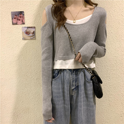 Νέο μοντέλο μπλούζα άνοιξη-φθινόπωρο με κομμένα στοιχεία