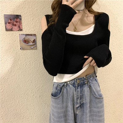 Νέο μοντέλο μπλούζα άνοιξη-φθινόπωρο με κομμένα στοιχεία