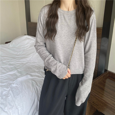 Φαρδύ μοντέλο μπλούζα άνοιξη-φθινόπωρο με μακριά μανίκια