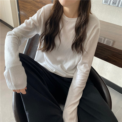 Φαρδύ μοντέλο μπλούζα άνοιξη-φθινόπωρο με μακριά μανίκια