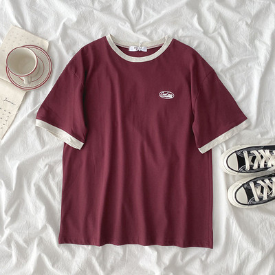 Casual γυναικείο μπλουζάκι με απλικέ και κοντά μανίκια