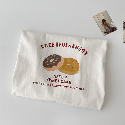 Γυναικείο casual μπλουζάκι με απλικέ και κοντά μανίκια