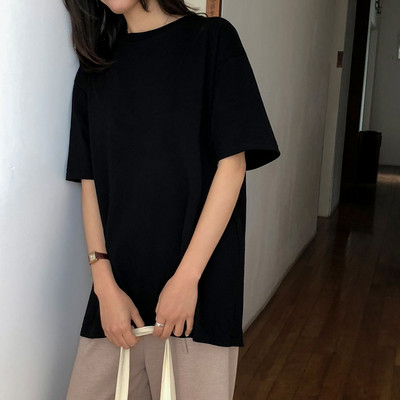 Μονόχρωμο μπλουζάκι με 3/4 μανίκια