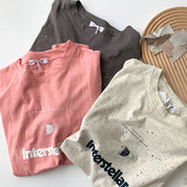 Casual γυναικείο μπλουζάκι με επιγραφή απλικέ