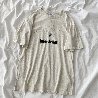 Casual γυναικείο μπλουζάκι με επιγραφή απλικέ