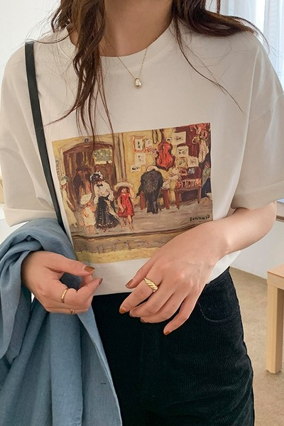 Moderna ljetna majica s printom u boji