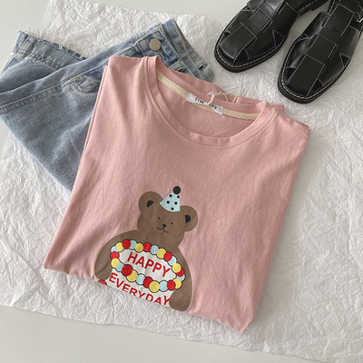 Γυναικείο μπλουζάκι με απλικέ χρώμα - σε διάφορα χρώματα