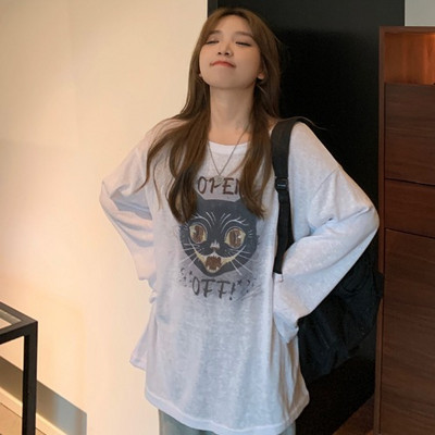 Casual γυναικείο μπλουζάκι με τύπωμα και 3/4 μανίκια