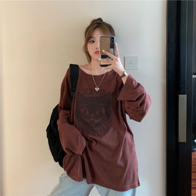 Casual γυναικείο μπλουζάκι με τύπωμα και 3/4 μανίκια