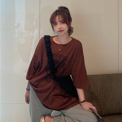 Casual γυναικείο μπλουζάκι με τύπωμα και 3/4 μανίκια