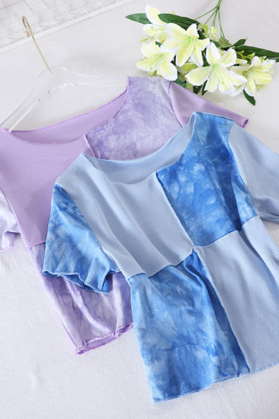 Ženska ležerna bluza s kratkim rukavima i okruglim izrezom