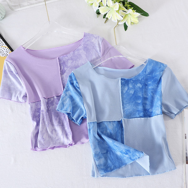 Ženska ležerna bluza s kratkim rukavima i okruglim izrezom