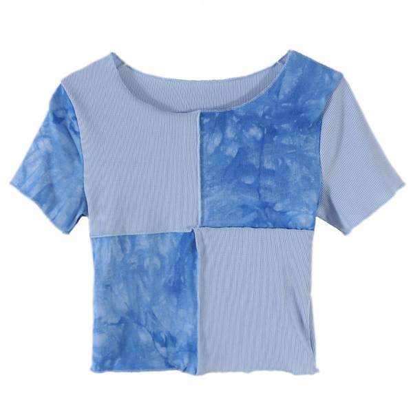 Ženska ležerna bluza s kratkim rukavima i okruglim izrezom