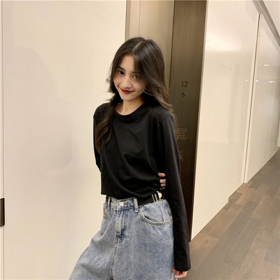 Φαρδιά μπλούζα με μακριά μανίκια - κλασικό μοντέλο