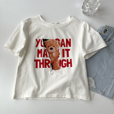 Γυναικείο μπλουζάκι με απλικέ και επιγραφή