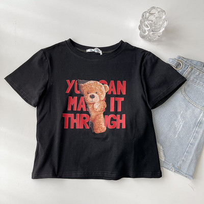 Γυναικείο μπλουζάκι με απλικέ και επιγραφή