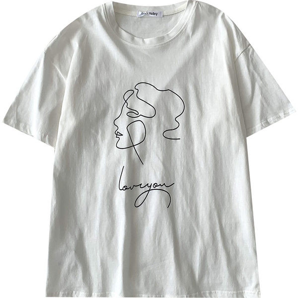 Γυναικείο μοντέρνο μπλουζάκι με λαιμόκοψη