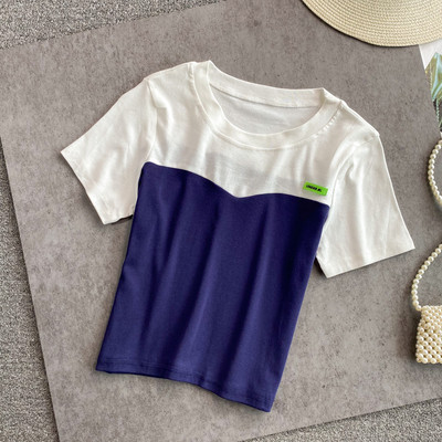 Moderna ženska majica s okruglim izrezom u tri boje