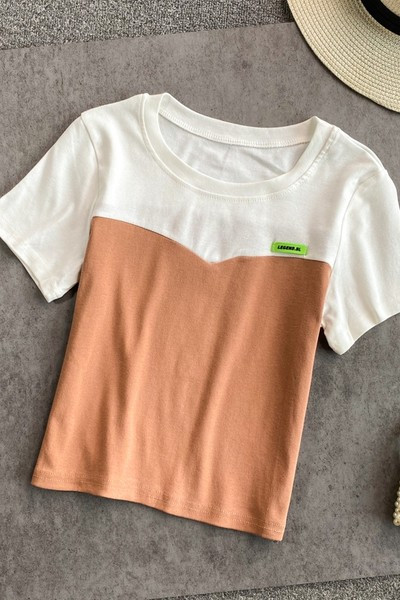 Moderna ženska majica s okruglim izrezom u tri boje