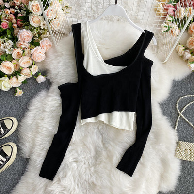 Novi model ženske kratke bluze golih ramena