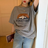 Ženska retro majica s natpisom i O izrezom