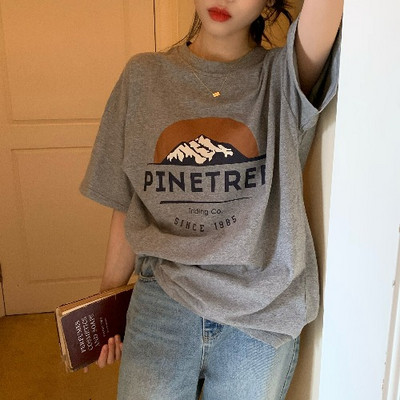 Ženska retro majica s natpisom i O izrezom