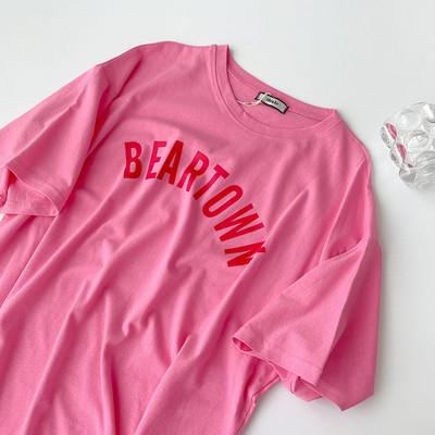 Casual γυναικείο μπλουζάκι με έγχρωμη επιγραφή